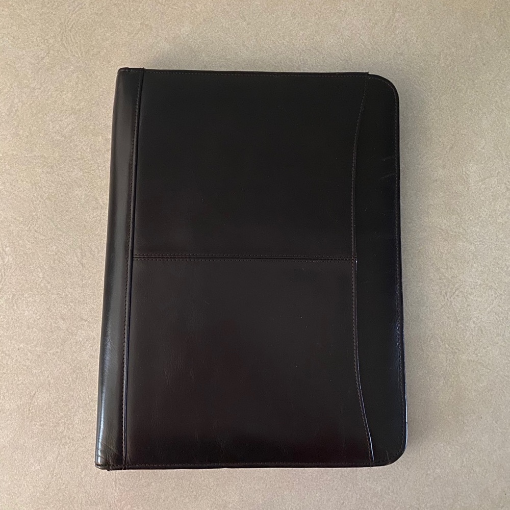 Leather Zip Portfolio Full Size